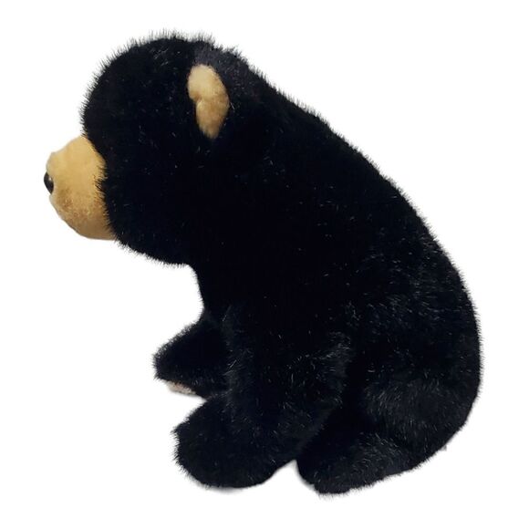 Vintage Forest Black Bear Plush Furry Stuffed Animal 2002 Toy Lovey 13" - Picture 2 of 9